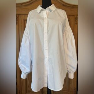 Eloquii White Button Down Shirt